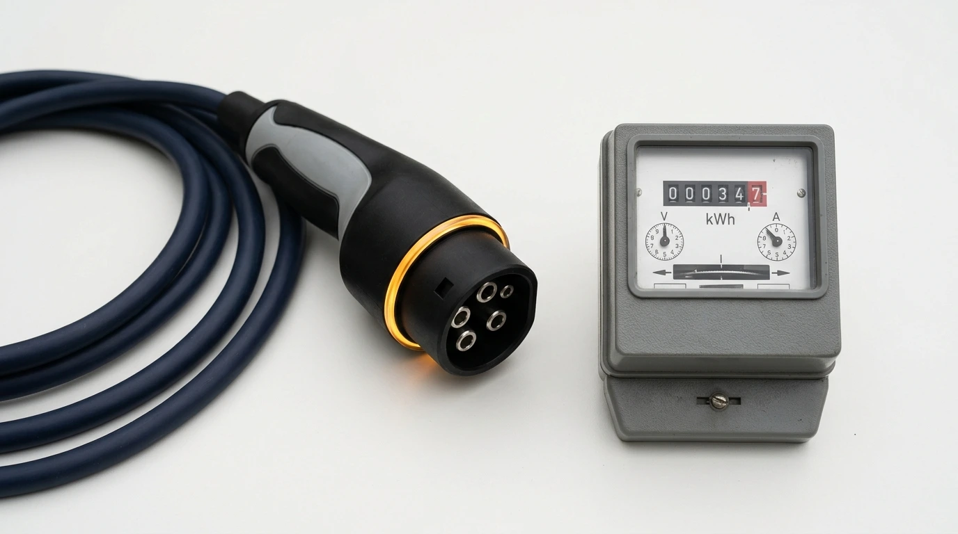 Prise de recharge et compteur d’un véhicule électrique