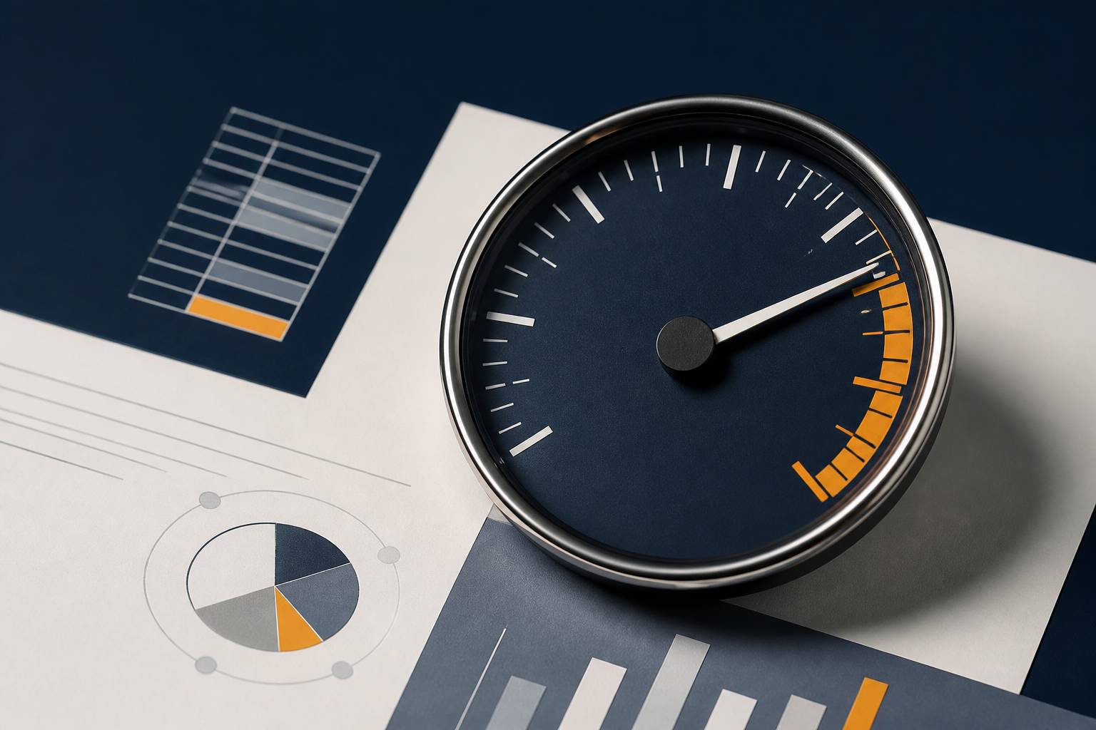 Compteur de vitesse générique avec aiguille dans la zone de dépassement