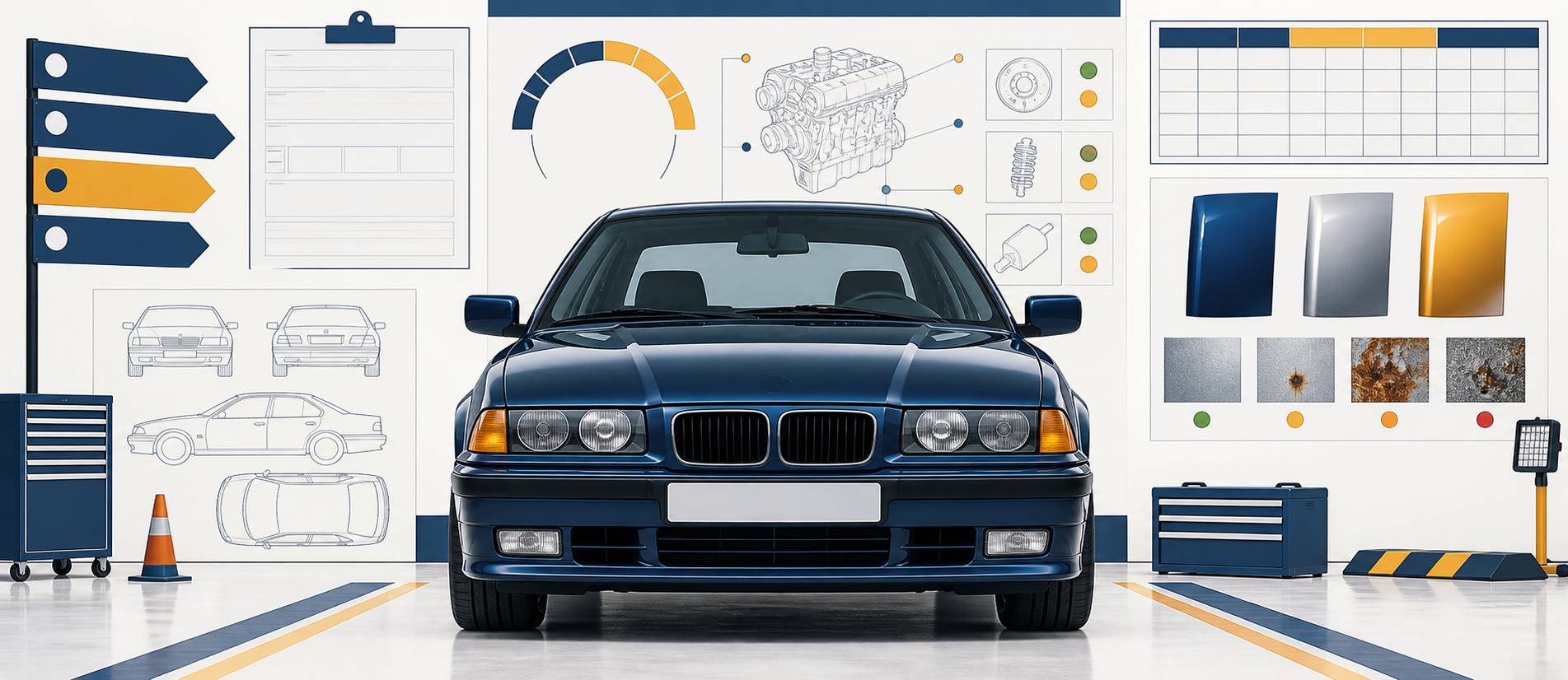 Illustration éditoriale du sujet : BMW E36 : motorisations, points faibles et cote de collection