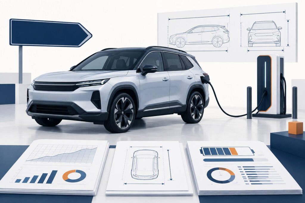 Illustration éditoriale du sujet : Hyundai Ioniq 5 : autonomie, recharge 800 V et dimensions