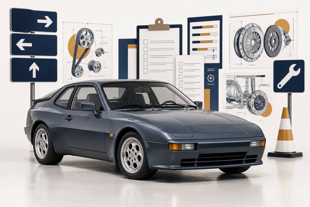 Illustration éditoriale du sujet : Porsche 944 : technique, points faibles et cote de collection