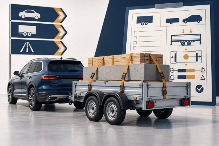 Remorque double essieu : PTAC, permis requis et stabilité
